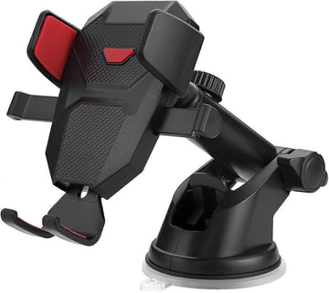 Car Phone Holder Suction Cup Mount for Dashboard and Windshield Black