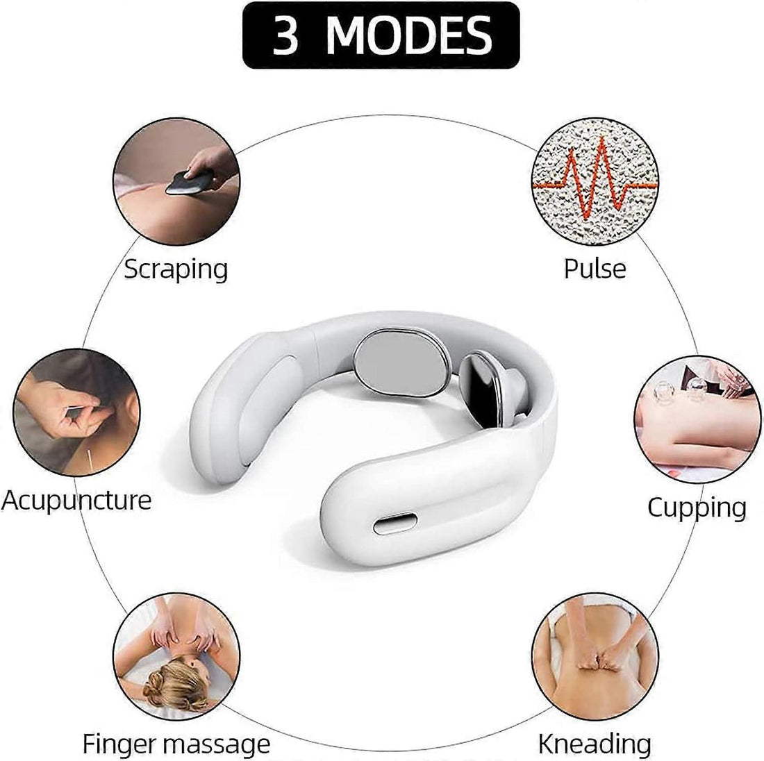 Vortaz Intelligent Cordless Neck Massager with Heat 3 Modes 15 Levels