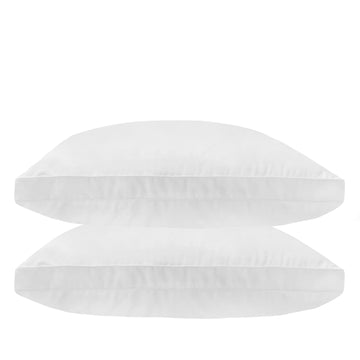 Royal Comfort Bamboo Gusset Pillow Twin Pack 50x75cm Medium Firm