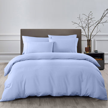 Royal Comfort Bamboo Quilt Cover Set 2000TC Cooling King Light Blue