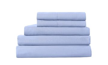 Royal Comfort Bamboo 6-Piece Sheet Set 2000TC Cooling Queen Light Blue
