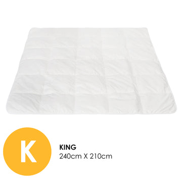 Royal Comfort 260GSM Eco-Silk Touch Quilt King White