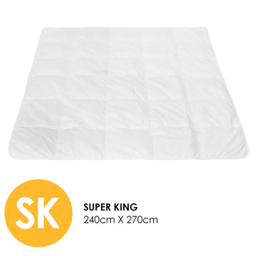 Royal Comfort 260GSM Eco-Silk Touch Quilt Super King White
