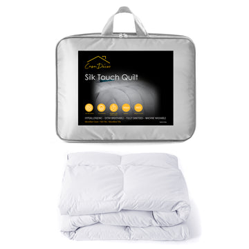 Casa Decor 360GSM Silk Touch Quilt All Seasons Single White