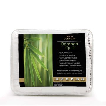 Royal Comfort 250GSM Bamboo Blend Quilt King White