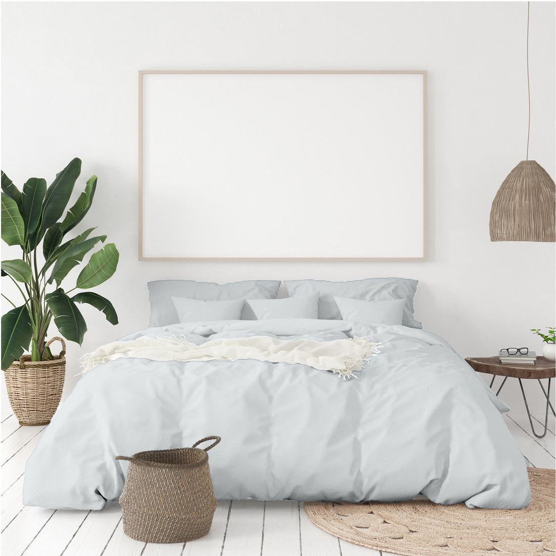 Royal Comfort Balmain 1000TC Bamboo Cotton Quilt Cover Set King Cool Grey
