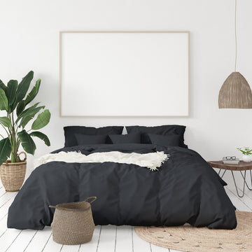 Royal Comfort 1000TC Bamboo Cotton Quilt Cover Set Charcoal