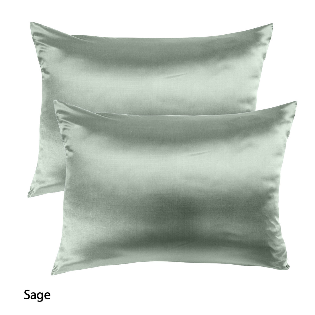 Royal Comfort Mulberry Silk Pillowcase Twin Pack Sage for Luxurious Sleep 51cm x 76cm