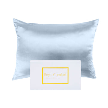 Royal Comfort Pure Silk Pillowcase 51x76cm 16 Momme Soft Blue