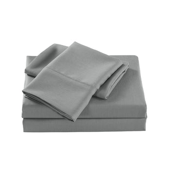 Royal Comfort Bamboo Cooling Sheet Set 2000TC Double Mid Grey