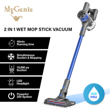 MyGenie H20 PRO Wet Mop 2-in-1 Cordless Stick Vacuum Blue