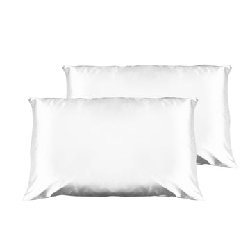 Casa Decor Luxury Satin Pillowcase Twin Pack White