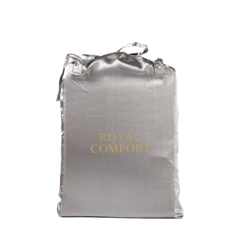 Royal Comfort Satin Sheet Set Soft Silk Feel Wrinkle-Free King Charcoal
