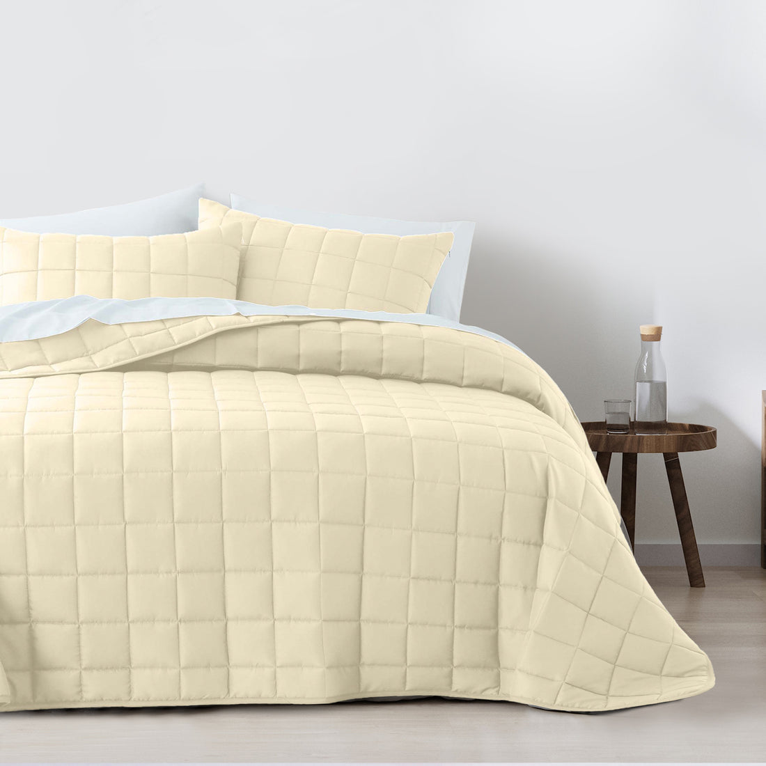 Royal Comfort Microfibre Coverlet Set Queen Beige