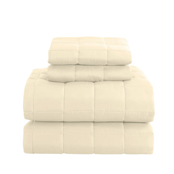 Royal Comfort Microfibre Coverlet Set Queen Beige