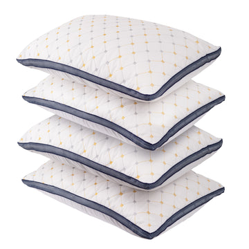 Royal Comfort Air Mesh Hotel Pillows 4 Pack 50x75cm White Blue