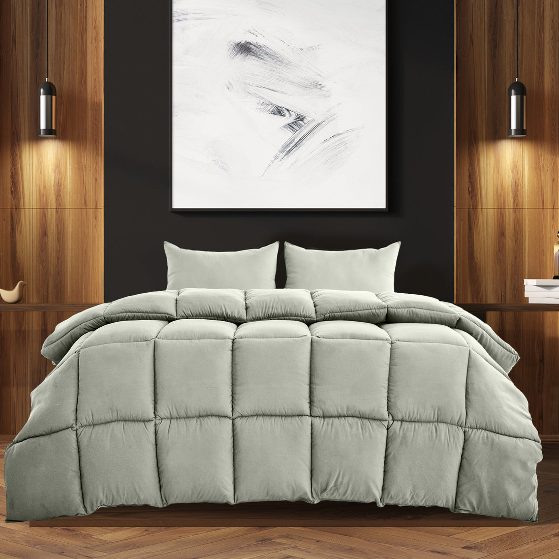 Royal Comfort Charcoal Bamboo Quilt 350GSM King Size