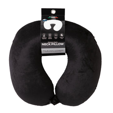 Milano Decor Memory Foam Travel Neck Pillow for Travel Comfort with Clip