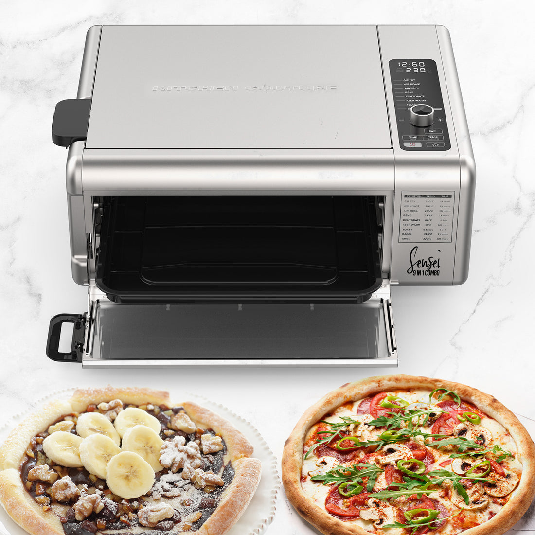Kitchen Couture 9-in-1 Sensei XL Flip Air Fryer Oven 17L