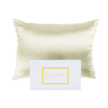 Royal Comfort Mulberry Silk Pillowcase Twin Pack 51x76cm Ivory