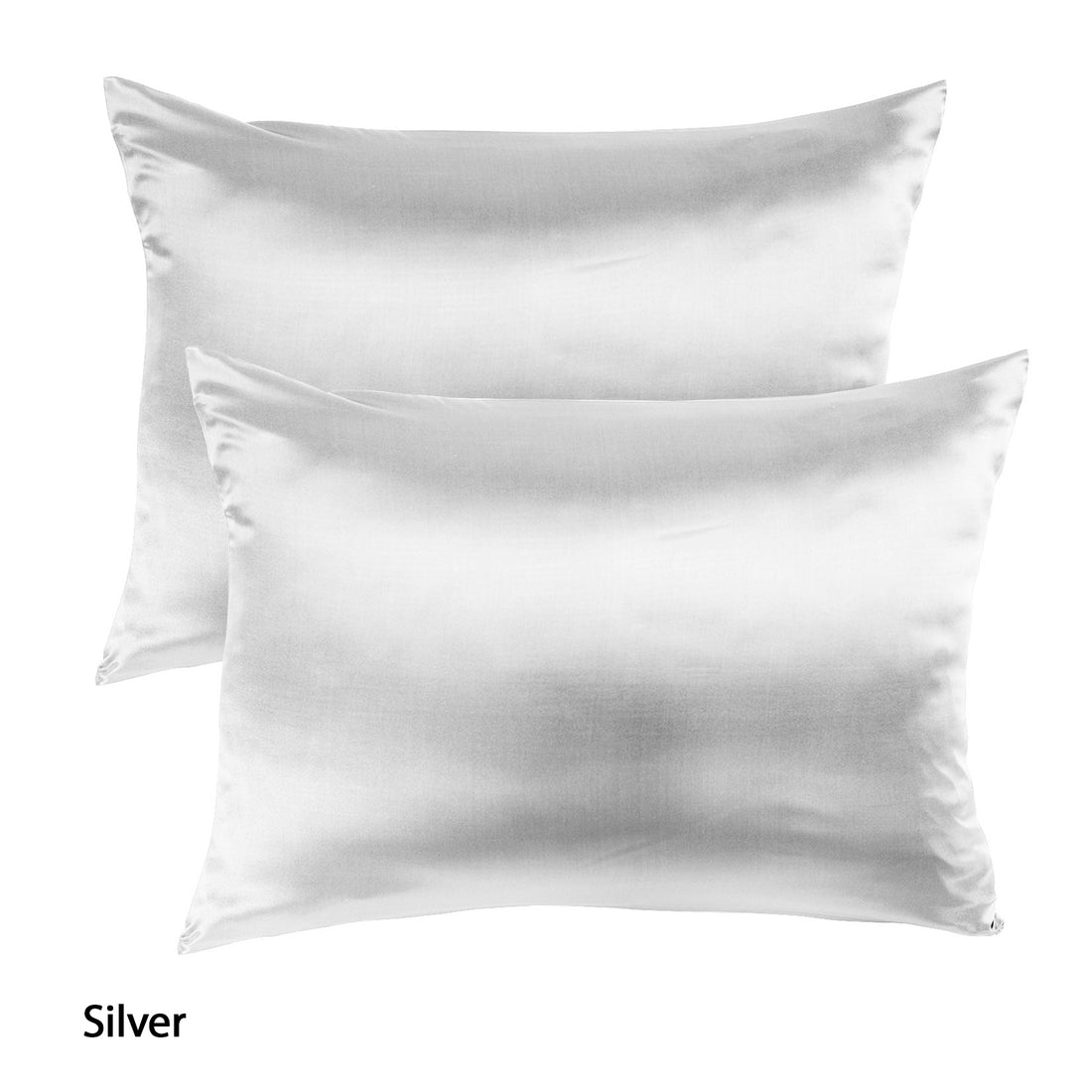 Royal Comfort Mulberry Silk Pillowcase Twin Pack 51x76cm Silver