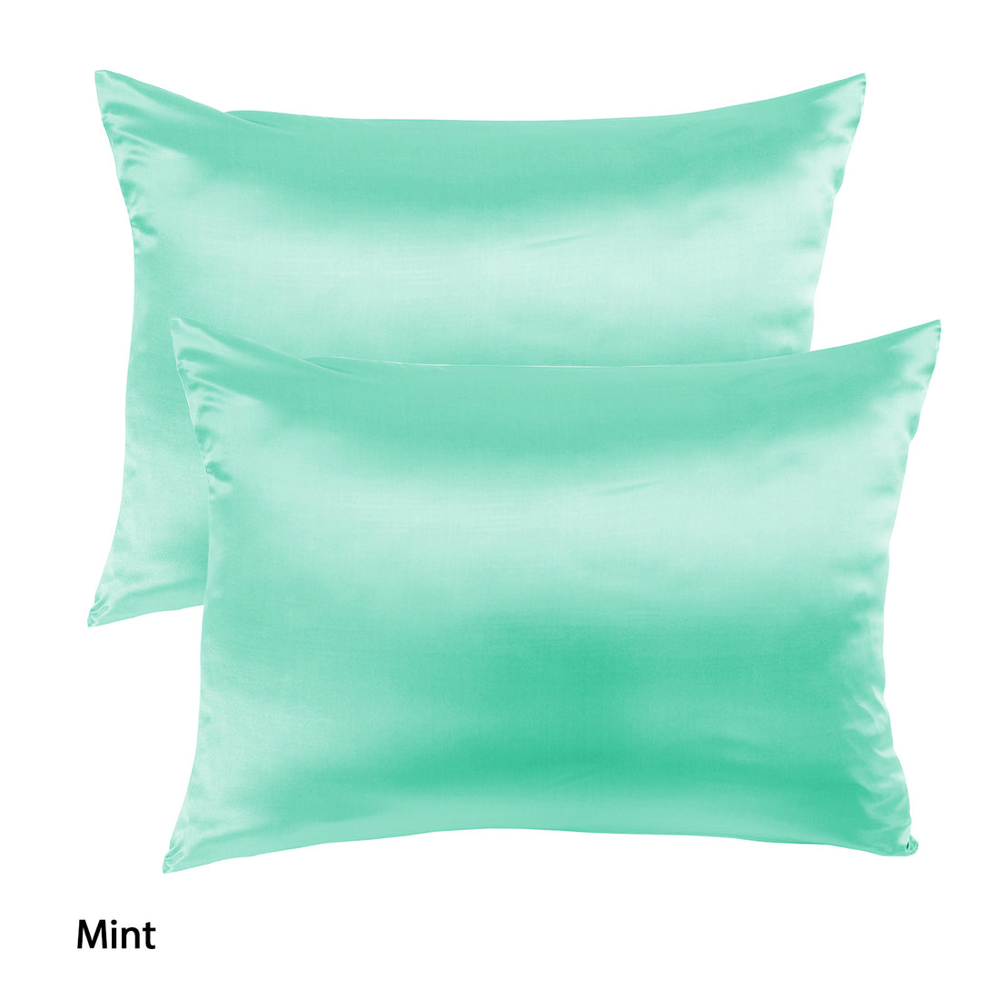 Royal Comfort Silk Pillowcase Mint for Luxurious Sleep and Cooling Comfort