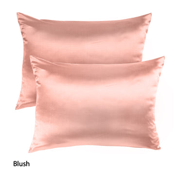 Royal Comfort Mulberry Silk Pillowcase Twin Pack 51x76cm Blush
