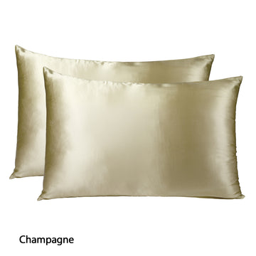Royal Comfort Mulberry Silk Pillowcase Twin Pack Champagne