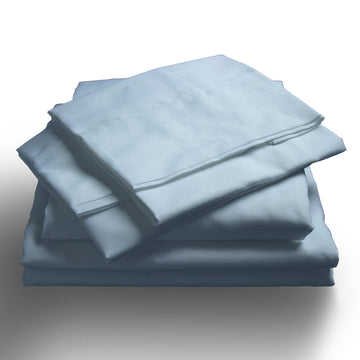 Royal Comfort Bamboo Cotton Sheet Set 1000TC King Blue Fog