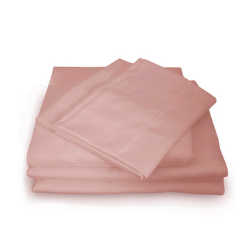 Royal Comfort 1000TC Bamboo Cotton Sheet Set King Blush Hotel Grade