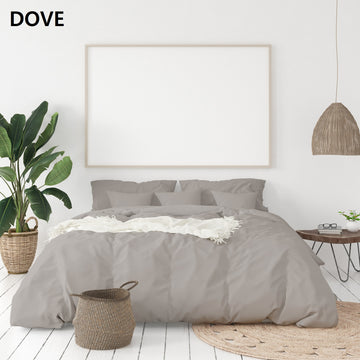 Royal Comfort Balmain 1000TC Bamboo Cotton Quilt Cover Set King Dove