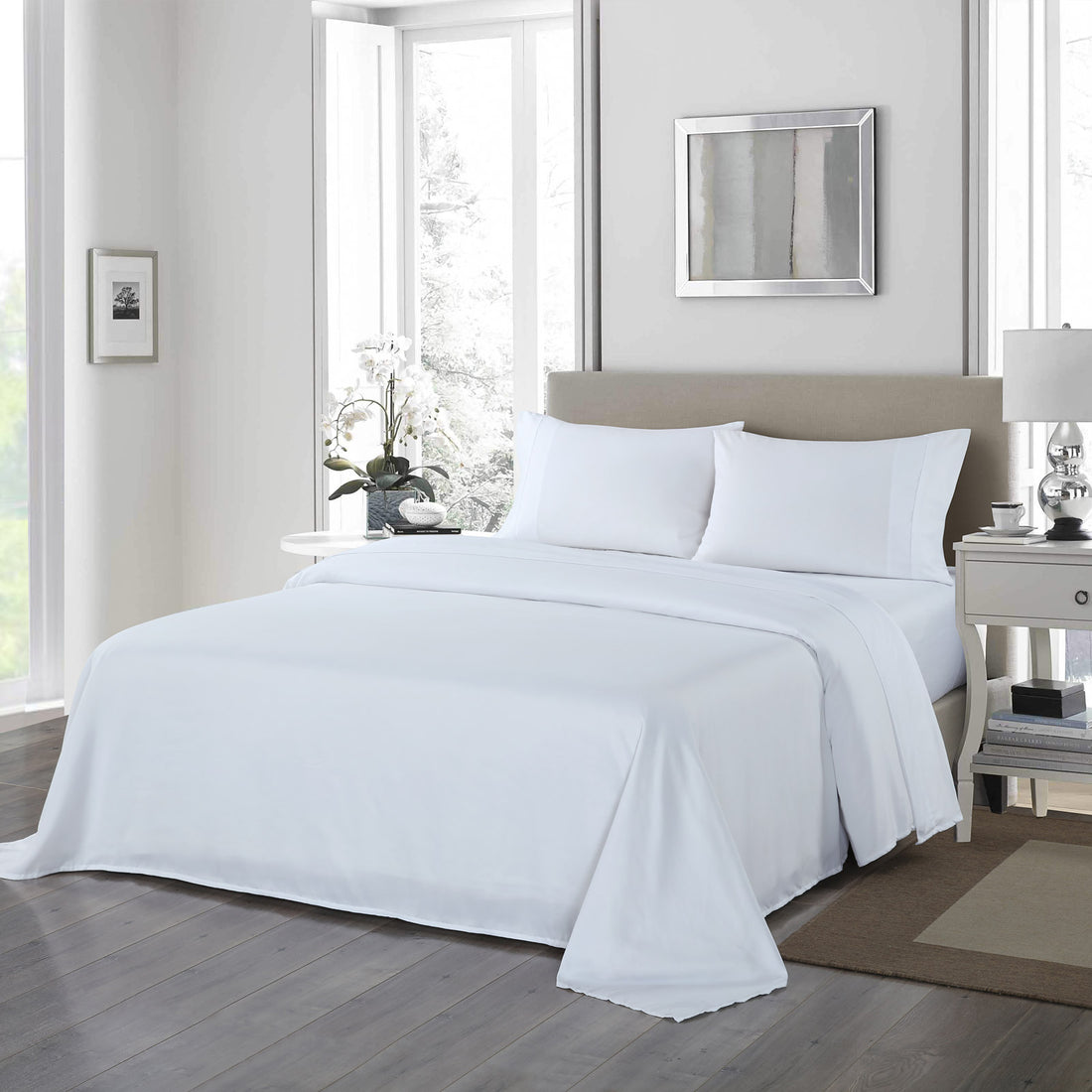 Royal Comfort Ultra Soft Sheet Set 1200 Thread Count King White