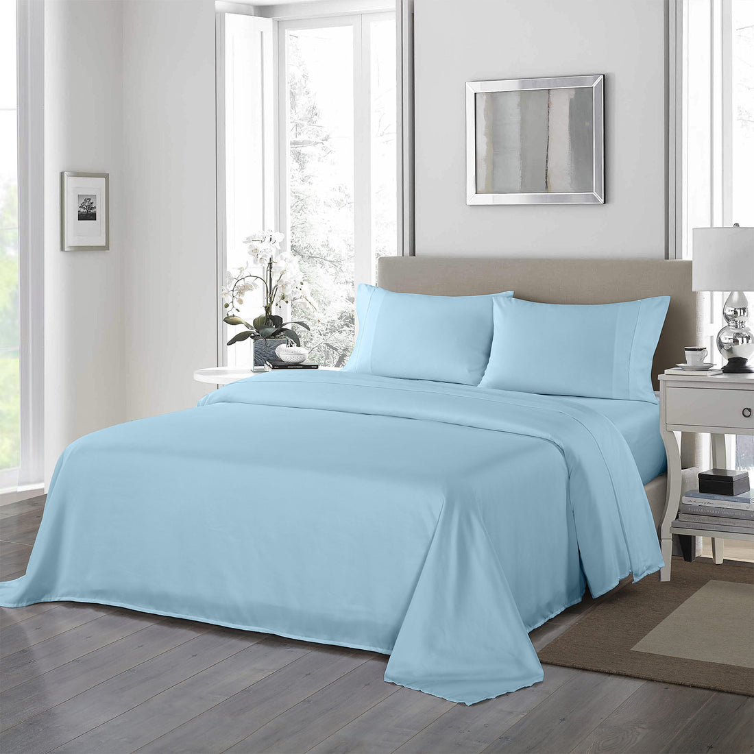 Royal Comfort Satin Weave Sheet Set 1200 Thread Count King