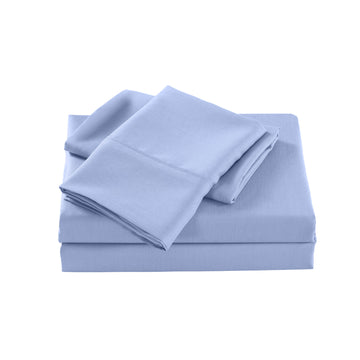 Royal Comfort Bamboo Cooling Sheet Set 2000TC Double Light Blue