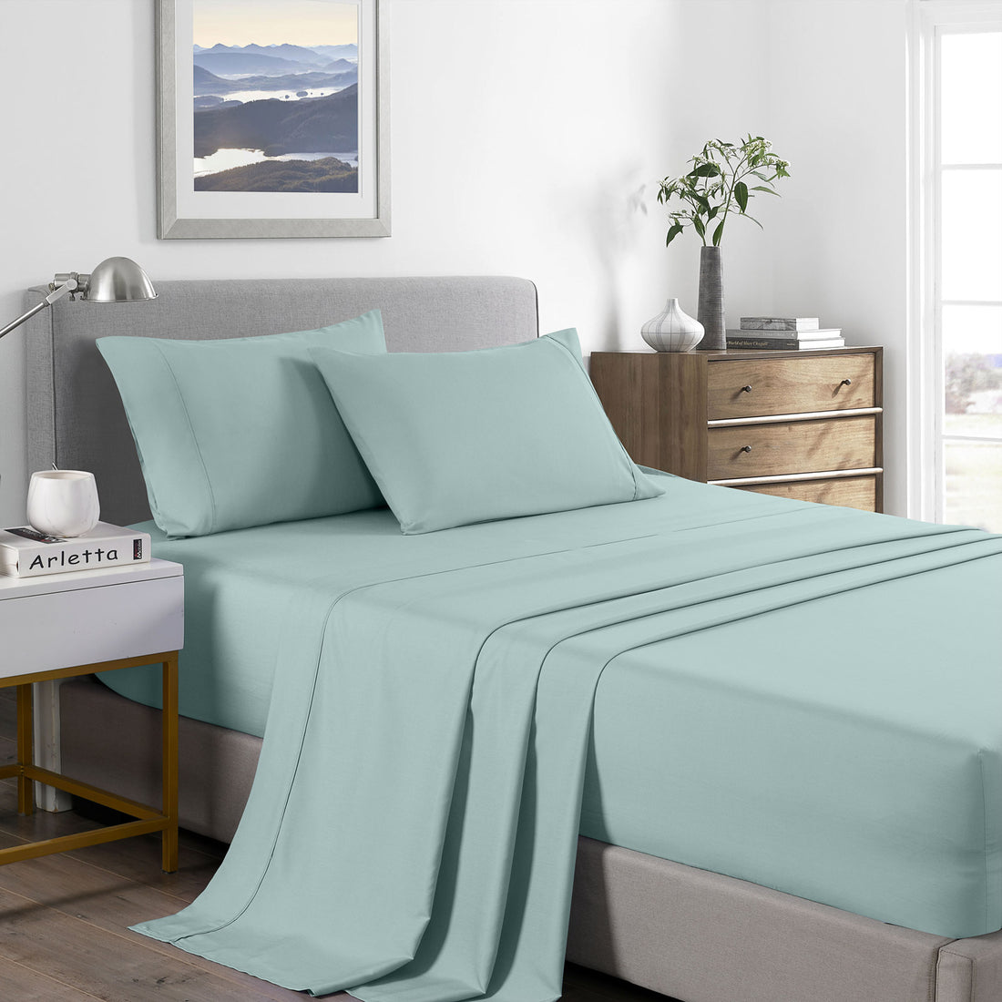 Royal Comfort Bamboo Cooling Sheet Set 2000 Thread Count Single Frost
