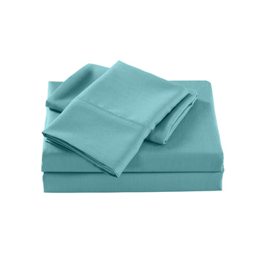 Royal Comfort Bamboo Cooling Sheet Set 2000 Thread Count King Single Aqua