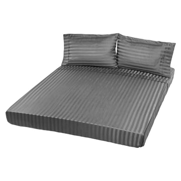 Royal Comfort Damask Sheet Set 1200 Thread Count Cotton Blend Queen Charcoal Grey