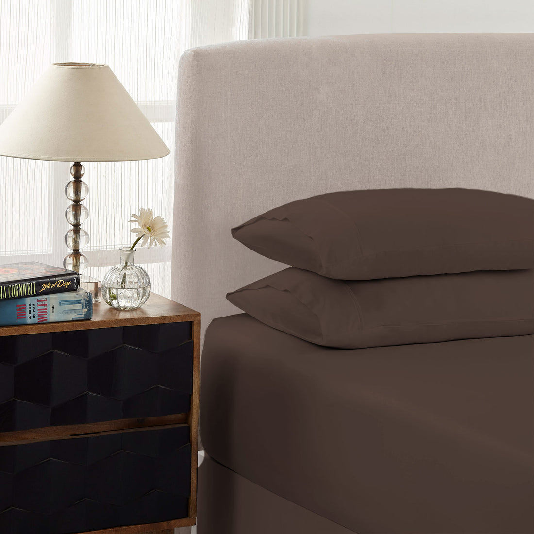 Royal Comfort Sheet Set 1500 Thread Count Cotton Rich Double Dusk Grey