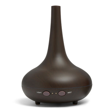 Milano Decor Dark Wood Grain Essential Oil Diffuser with LED Light 200ml