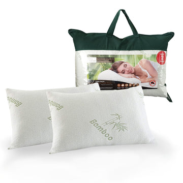 Royal Comfort Memory Foam Pillow Twin Pack for Sleeping Support 56x36cm