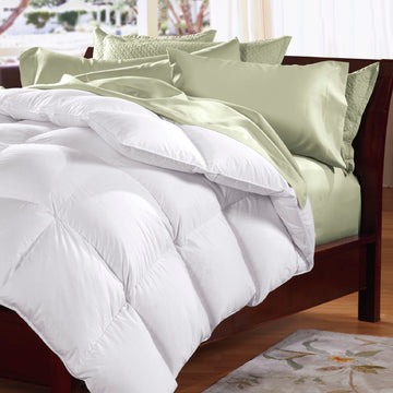 Royal Comfort Goose Feather Down Bedding Combo Quilt and Pillows Single