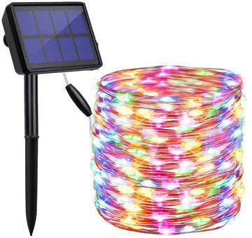 Solar LED String Lights 200 LED 20m Warm White 8 Modes Solar Powered