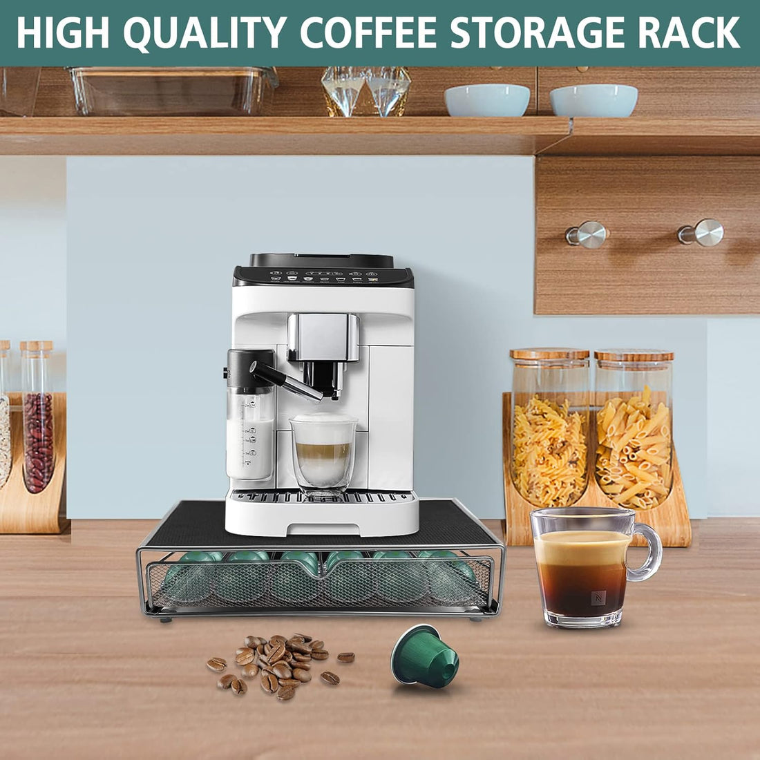 CARLA HOME Coffee Pod Drawer 36 Capsule K-Cup Storage Black