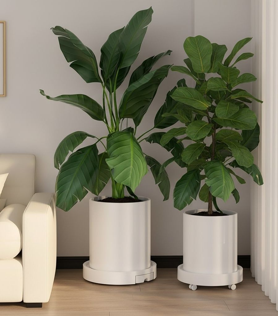 CARLA HOME Rolling Plant Stand 2 Pack 26cm
