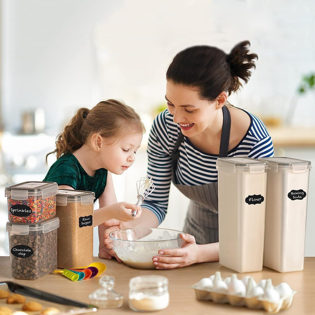 CARLA HOME 8 Piece Airtight Food Storage Container Set BPA-Free