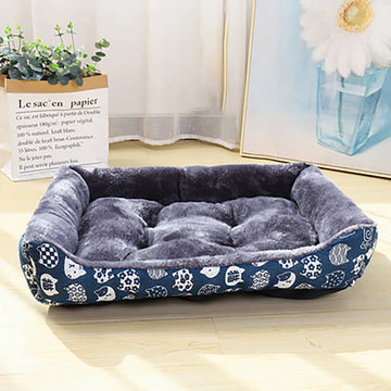Medium Blue Pet Bed Sofa Mat Breathable for Cats Dogs