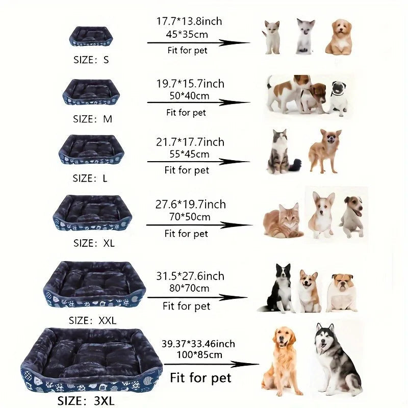XL Blue Pet Bed Sofa Mat Breathable Non-Toxic Hand Washable