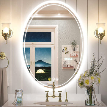 LED Bathroom Mirror Oval Dimmable Anti-Fog 500x700mm