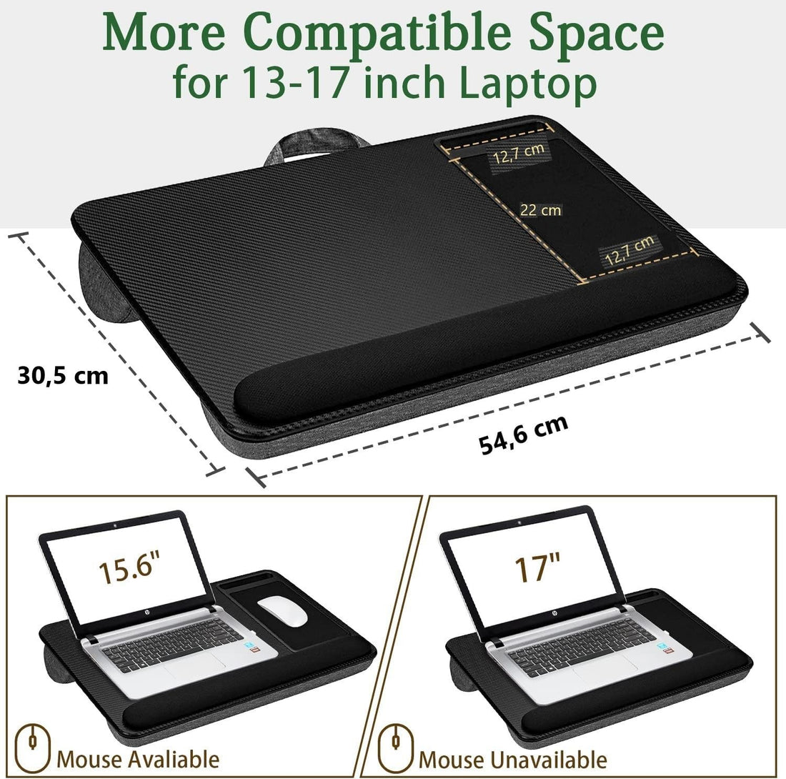 Portable Laptop Desk with Mouse Pad and Phone Holder Silver