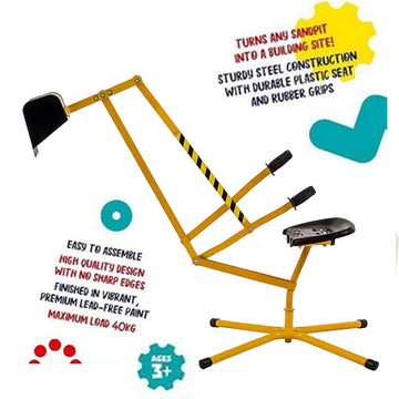 Toylogical Metal Sand Digger Sandpit Toy with Rubber Grips 115cm